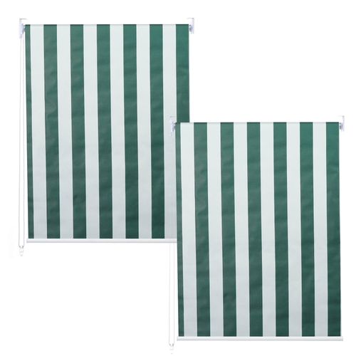 4057651870212 - 2er-Set Rollo MCW-D52 Fensterrollo Seitenzugrollo Jalousie 100x160cm Sonnenschutz blickdicht ~ grün weiß 4057651870212 - 2er-Set Rollo MCW-D52 Fensterrollo Seitenzugrollo Jalousie 100x160cm Sonnenschutz blickdicht ~ grün weiß