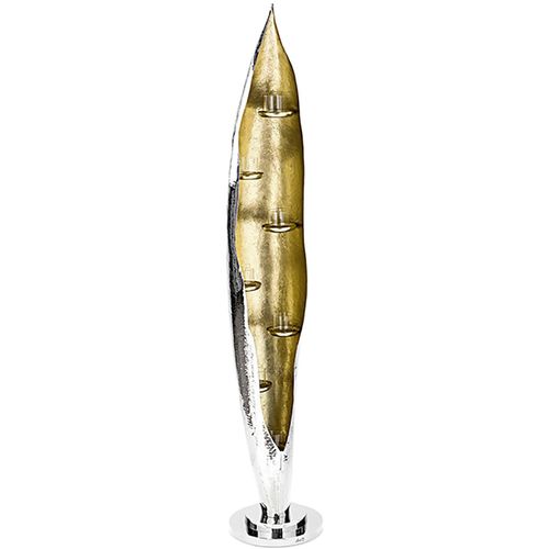 4042911590597 - Windlicht FINK CAVA mit feiner Hammerschlagstruktur silber (silberfarben) H130cm Ø22cm Aluminium Glas Kerzenhalter aus Aluminium und Glas 7-flammig Höhe ca 130 cm 4042911590597 - Windlicht FINK CAVA mit feiner Hammerschlagstruktur silber (silberfarben) H130cm Ø22cm Aluminium Glas Kerzenhalter aus Aluminium und Glas 7-flammig Höhe ca 130 cm