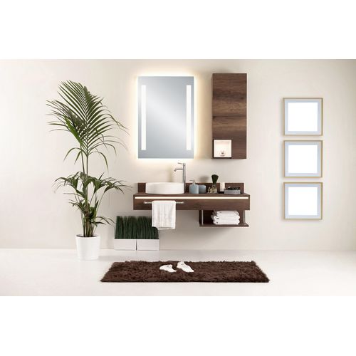 4251820305127 - LED-Lichtspiegel MIRRORS AND MORE Lina silber (spiegelfarben) B50cm H70cm T35cm Glas Spiegel Leuchtspiegel integriertes Backlight 4251820305127 - LED-Lichtspiegel MIRRORS AND MORE Lina silber (spiegelfarben) B50cm H70cm T35cm Glas Spiegel Leuchtspiegel integriertes Backlight
