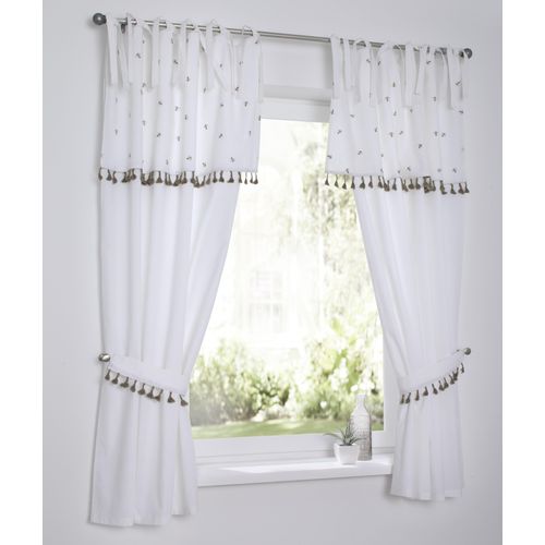 4016478154462 - Vorhang KUTTI Honey Gardinen Gr 145 cm Bindebänder 90 cm beige (natur weiß) Landhaus Gardinen