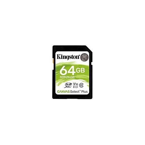 0740617297973 - Canvas Select Plus sd 64GB sdhc Speicher (100 MB s Class 10 u 1 V10) (SDS2 64GB) - Kingston