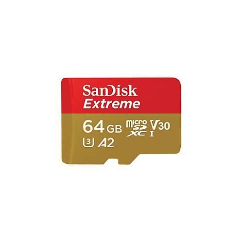 0619659193409 - SanDisk Extreme - Flash-Speicherkarte (microSDXC-an-SD-Adapter inbegriffen) - 64 GB - A2 Video Class V30 UHS-I U3 Class10 - microSDXC UHS-I 0619659193409 - SanDisk Extreme - Flash-Speicherkarte (microSDXC-an-SD-Adapter inbegriffen) - 64 GB - A2 Video Class V30 UHS-I U3 Class10 - microSDXC UHS-I