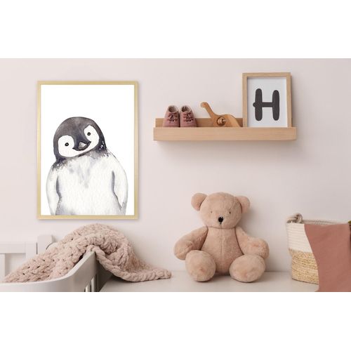 4067437120929 - Bild mit Rahmen QUEENCE Pinguin schwarz (farbe rahmen natur braun beige farbe bild(er) schwarz) B50cm H70cm T15cm Plexiglas Holz Bilder HD Premium Posterdruck mit Echtholzrahmen 4067437120929 - Bild mit Rahmen QUEENCE Pinguin schwarz (farbe rahmen natur braun beige farbe bild(er) schwarz) B50cm H70cm T15cm Plexiglas Holz Bilder HD Premium Posterdruck mit Echtholzrahmen