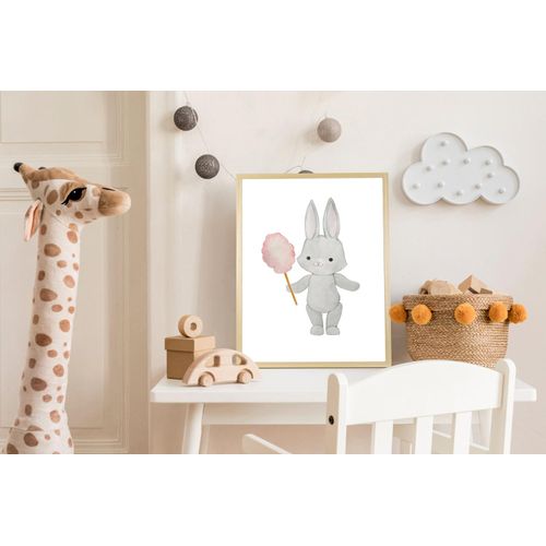 4067437120868 - Bild mit Rahmen QUEENCE Hase mit Zuckerwatte grau (farbe rahmen natur braun beige farbe bild(er) grau) B50cm H70cm T15cm Plexiglas Holz Bilder HD Premium Posterdruck mit Echtholzrahmen 4067437120868 - Bild mit Rahmen QUEENCE Hase mit Zuckerwatte grau (farbe rahmen natur braun beige farbe bild(er) grau) B50cm H70cm T15cm Plexiglas Holz Bilder HD Premium Posterdruck mit Echtholzrahmen