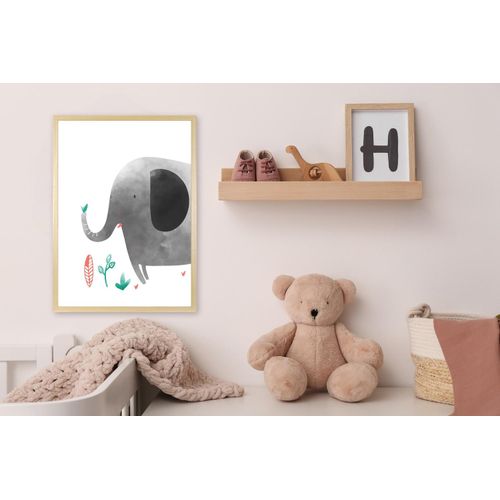 4067437120387 - Bild mit Rahmen QUEENCE Grauer Elefant grau (farbe rahmen natur braun beige farbe bild(er) grau) B50cm H70cm T15cm Plexiglas Holz Bilder HD Premium Posterdruck mit Echtholzrahmen 4067437120387 - Bild mit Rahmen QUEENCE Grauer Elefant grau (farbe rahmen natur braun beige farbe bild(er) grau) B50cm H70cm T15cm Plexiglas Holz Bilder HD Premium Posterdruck mit Echtholzrahmen