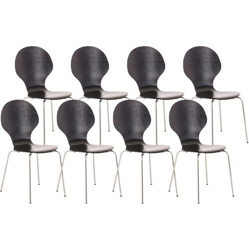4251152617134 - 8 x Stapelstuhl Diego I Ergonomischer Konferenzstuhl Mit Holzsitz Und Metallgestell I Stapelbarer Stuhl Mit Pflegeleichter Sitzfläche 4251152617134 - 8 x Stapelstuhl Diego I Ergonomischer Konferenzstuhl Mit Holzsitz Und Metallgestell I Stapelbarer Stuhl Mit Pflegeleichter Sitzfläche