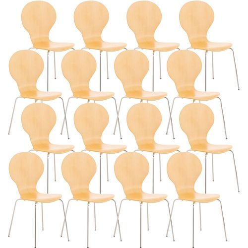 4251152617271 - 16 x Stapelstuhl DIEGO ergonomisch geformter Konferenzstuhl mit Holzsitz und stabilem Metallgestell I In verschiedenen Farben erhältlich 4251152617271 - 16 x Stapelstuhl DIEGO ergonomisch geformter Konferenzstuhl mit Holzsitz und stabilem Metallgestell I In verschiedenen Farben erhältlich