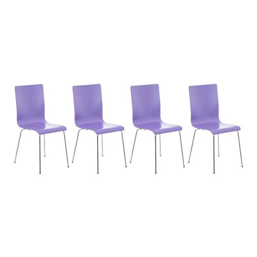 4251380487561 - 4er-Set Wartezimmerstuhl PEPE mit ergonomisch geformten Holzsitz und Metallgestell I 4x Konferenzstuhl In verschiedenen Farben erhältlich