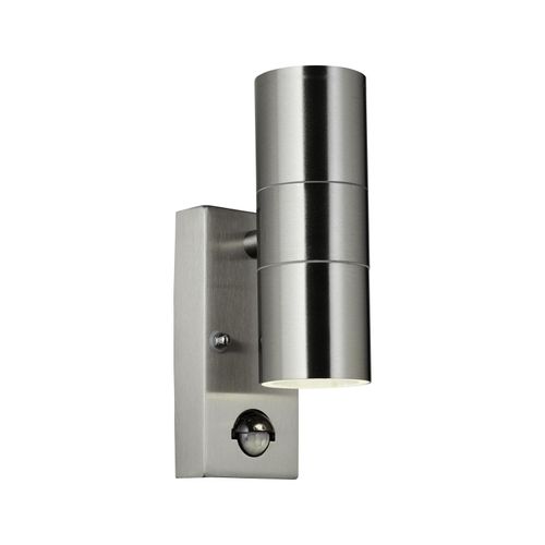 4004353385247 - Lampe Hanni Außenwandleuchte 2flg Bewegungsmelder edelstahl Edelstahl 2x PAR51 GU10 18WReflektorlampen (nicht enthalten) - silber - Brilliant 4004353385247 - Lampe Hanni Außenwandleuchte 2flg Bewegungsmelder edelstahl Edelstahl 2x PAR51 GU10 18WReflektorlampen (nicht enthalten) - silber - Brilliant