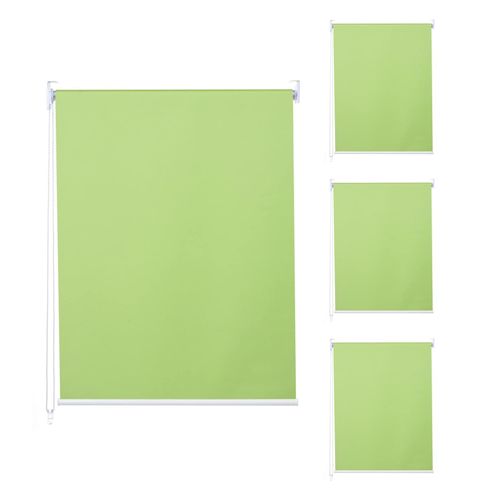 4057651792408 - 4er-Set Rollo MCW-D52 Fensterrollo Seitenzugrollo Jalousie 100x160cm Sonnenschutz blickdicht ~ hellgrün 4057651792408 - 4er-Set Rollo MCW-D52 Fensterrollo Seitenzugrollo Jalousie 100x160cm Sonnenschutz blickdicht ~ hellgrün