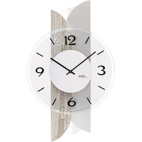4037445159075 - Wanduhr AMS W9668 silber (silberfarben) Wanduhren B H L 27cm x 6cm x 45cm Made in GermanyHolzWohnzimmerEsszimmerKücheArbeitszimmerFlur 4037445159075 - Wanduhr AMS W9668 silber (silberfarben) Wanduhren B H L 27cm x 6cm x 45cm Made in GermanyHolzWohnzimmerEsszimmerKücheArbeitszimmerFlur