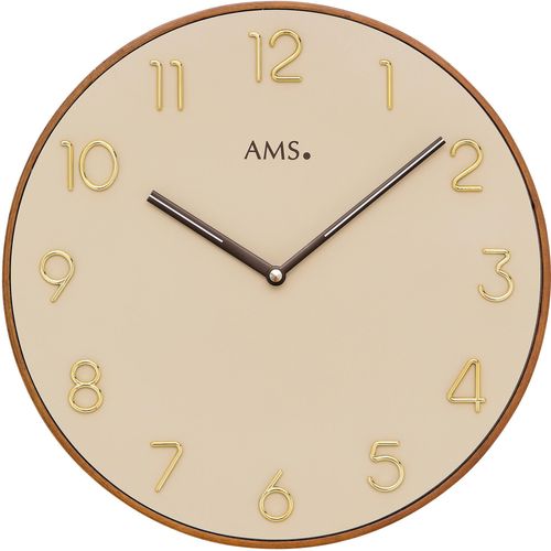 4037445154650 - Wanduhr AMS W9563 braun Wanduhren H 4cm QuarzuhrHolzWohnzimmerEsszimmerKücheArbeitszimmerBüroFlur 4037445154650 - Wanduhr AMS W9563 braun Wanduhren H 4cm QuarzuhrHolzWohnzimmerEsszimmerKücheArbeitszimmerBüroFlur