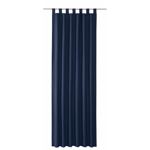 4260196170369 - Vorhang TOM TAILOR DOVE Gardinen Gr 255 cm Schlaufen 130 cm blau (dunkelblau) Landhaus Gardinen Gardine
