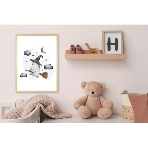 4067437120769 - Bild mit Rahmen QUEENCE Kleines Gespenst weiß (farbe rahmen natur braun beige farbe bild(er) weiß) B40cm H50cm T15cm Plexiglas Holz Bilder HD Premium Posterdruck mit Echtholzrahmen 4067437120769 - Bild mit Rahmen QUEENCE Kleines Gespenst weiß (farbe rahmen natur braun beige farbe bild(er) weiß) B40cm H50cm T15cm Plexiglas Holz Bilder HD Premium Posterdruck mit Echtholzrahmen