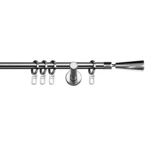 4004339345517 - Gardinenstange INDEKO Genf Gardinenstangen Gr L 240cm Ø 16mm 1 läufig silberfarben (edelstahlfarben) Kinder Komplett-Set inkl Ringen und Montagematerial 4004339345517 - Gardinenstange INDEKO Genf Gardinenstangen Gr L 240cm Ø 16mm 1 läufig silberfarben (edelstahlfarben) Kinder Komplett-Set inkl Ringen und Montagematerial