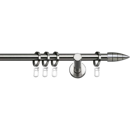 4042627048290 - Gardinenstange INDEKO Menorca Gr 4 silber (edelstahlfarben silberfarben) L240cm Ø12mm Stahl Gardinenstangen Komplett-Set inkl Ringen und Montagematerial 4042627048290 - Gardinenstange INDEKO Menorca Gr 4 silber (edelstahlfarben silberfarben) L240cm Ø12mm Stahl Gardinenstangen Komplett-Set inkl Ringen und Montagematerial