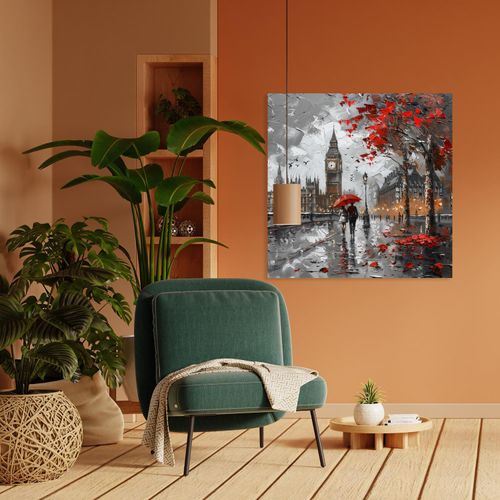 4067437120097 - Leinwandbild QUEENCE Big Ben im Herbst rot (farbe bild(er) rot) B60cm H60cm T15cm Canvas Holz Bilder Premium-Leinwandstoff Handarbeit aus Deutschland 4067437120097 - Leinwandbild QUEENCE Big Ben im Herbst rot (farbe bild(er) rot) B60cm H60cm T15cm Canvas Holz Bilder Premium-Leinwandstoff Handarbeit aus Deutschland