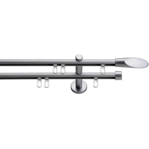 4042627049938 - Gardinenstange INDEKO Marbella Gardinenstangen Gr L 120 cm Ø 16 mm 1 St 2 läufig silberfarben (edelstahlfarben silberfarben) Gardinenstangen Wandmontage Innenlauf Komplett-Set inkl Gleitern und Montagematerial 4042627049938 - Gardinenstange INDEKO Marbella Gardinenstangen Gr L 120 cm Ø 16 mm 1 St 2 läufig silberfarben (edelstahlfarben silberfarben) Gardinenstangen Wandmontage Innenlauf Komplett-Set inkl Gleitern und Montagematerial