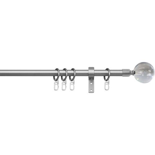 4042627052600 - Gardinenstange INDEKO Kugel Glas klar Gr 3 silber (silberfarben chromfarben) L200cm Ø16mm Stahl Gardinenstangen Komplett-Set inkl Ringen und Montagematerial 4042627052600 - Gardinenstange INDEKO Kugel Glas klar Gr 3 silber (silberfarben chromfarben) L200cm Ø16mm Stahl Gardinenstangen Komplett-Set inkl Ringen und Montagematerial