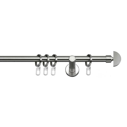 4042627708682 - Gardinenstange INDEKO Duo Gr 3 silber (edelstahlfarben silberfarben) L200cm Ø16mm Stahl Gardinenstangen Komplett-Set inkl Ringen und Montagematerial 4042627708682 - Gardinenstange INDEKO Duo Gr 3 silber (edelstahlfarben silberfarben) L200cm Ø16mm Stahl Gardinenstangen Komplett-Set inkl Ringen und Montagematerial