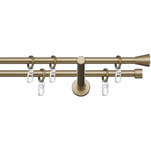 4042627047743 - Gardinenstange INDEKO Granada Gardinenstangen Gr L 120 cm Ø 12 mm 1 St 2 läufig goldfarben (goldfarben messingfarben) Gardinenstangen Wandmontage Komplett-Set inkl Ringen und Montagematerial 4042627047743 - Gardinenstange INDEKO Granada Gardinenstangen Gr L 120 cm Ø 12 mm 1 St 2 läufig goldfarben (goldfarben messingfarben) Gardinenstangen Wandmontage Komplett-Set inkl Ringen und Montagematerial