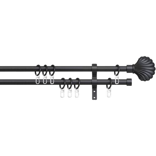 4042627051788 - Gardinenstange INDEKO Volterra Gardinenstangen Gr L 120 cm Ø 16 mm 1 St 2 läufig schwarz Gardinenstangen Wandmontage Komplett-Set inkl Ringen und Montagematerial 4042627051788 - Gardinenstange INDEKO Volterra Gardinenstangen Gr L 120 cm Ø 16 mm 1 St 2 läufig schwarz Gardinenstangen Wandmontage Komplett-Set inkl Ringen und Montagematerial