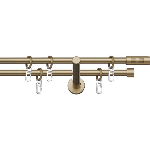 4042627048719 - Gardinenstange INDEKO Teneriffa Gardinenstangen Gr L 160 cm Ø 12 mm 1 St 2 läufig goldfarben (goldfarben messingfarben) Gardinenstangen Komplett-Set inkl Ringen und Montagematerial 4042627048719 - Gardinenstange INDEKO Teneriffa Gardinenstangen Gr L 160 cm Ø 12 mm 1 St 2 läufig goldfarben (goldfarben messingfarben) Gardinenstangen Komplett-Set inkl Ringen und Montagematerial