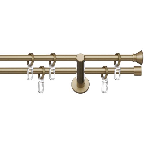 4042627048221 - Gardinenstange INDEKO Ibiza Gardinenstangen Gr L 120 cm Ø 12 mm 1 St 2 läufig goldfarben (goldfarben messingfarben) Gardinenstangen Wandmontage Komplett-Set inkl Ringen und Montagematerial 4042627048221 - Gardinenstange INDEKO Ibiza Gardinenstangen Gr L 120 cm Ø 12 mm 1 St 2 läufig goldfarben (goldfarben messingfarben) Gardinenstangen Wandmontage Komplett-Set inkl Ringen und Montagematerial