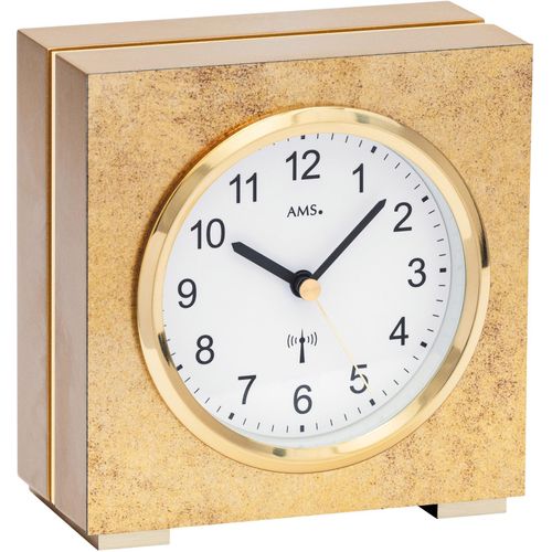 4037445156388 - Funktischuhr AMS F5153 grau (messingfarben) Tischuhren Wohnzimmer Esszimmer Made in Germany 4037445156388 - Funktischuhr AMS F5153 grau (messingfarben) Tischuhren Wohnzimmer Esszimmer Made in Germany