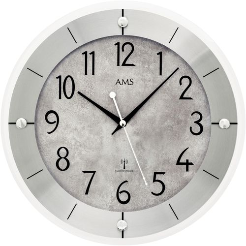 4037445161887 - Funkwanduhr AMS silber (silberfarben) Wanduhren Ø 31cm Quarzuhr Wanduhr Made in Germany Wohnzimmer Küche Arbeitszimmer 4037445161887 - Funkwanduhr AMS silber (silberfarben) Wanduhren Ø 31cm Quarzuhr Wanduhr Made in Germany Wohnzimmer Küche Arbeitszimmer