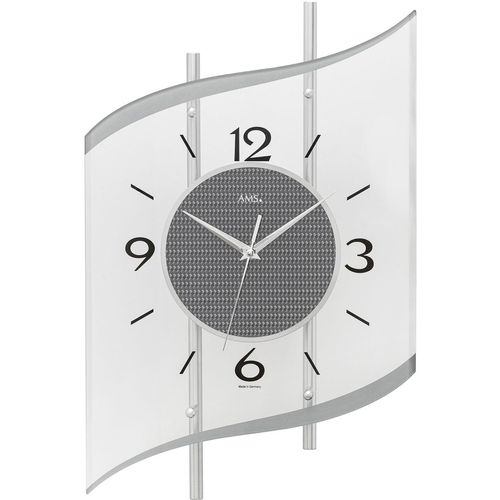 4037445160651 - Funkwanduhr AMS Wanduhren Gr B H L 29cm x 7cm x 45cm silberfarben (silberfb) Exklusiv-Modell Wanduhr Quarzuhr Made in Germany Wohnzimmer Küche 4037445160651 - Funkwanduhr AMS Wanduhren Gr B H L 29cm x 7cm x 45cm silberfarben (silberfb) Exklusiv-Modell Wanduhr Quarzuhr Made in Germany Wohnzimmer Küche