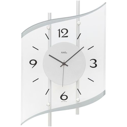 4037445160644 - Funkwanduhr AMS Wanduhren Gr B H L 29 cm x 7 cm x 45 cm silberfarben Exklusiv-Modell Wanduhr Quarzuhr Made in Germany Wohnzimmer Küche 4037445160644 - Funkwanduhr AMS Wanduhren Gr B H L 29 cm x 7 cm x 45 cm silberfarben Exklusiv-Modell Wanduhr Quarzuhr Made in Germany Wohnzimmer Küche