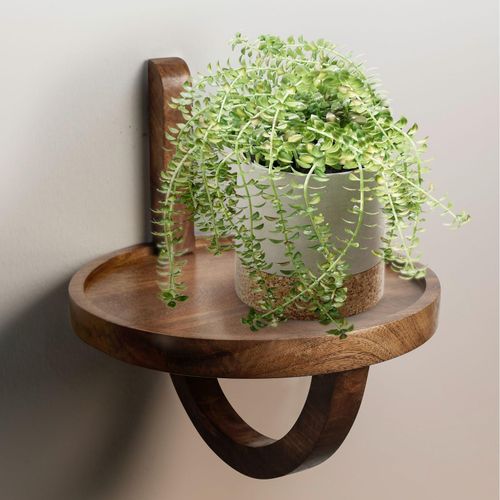 4251757719615 - Wandregal 30x33x30 cm Mango Massivholz Hängeregal Rund Modern Design Nachttisch für die Wand Regal Hängend Akzentregal Wohnzimmer - Finebuy 4251757719615 - Wandregal 30x33x30 cm Mango Massivholz Hängeregal Rund Modern Design Nachttisch für die Wand Regal Hängend Akzentregal Wohnzimmer - Finebuy