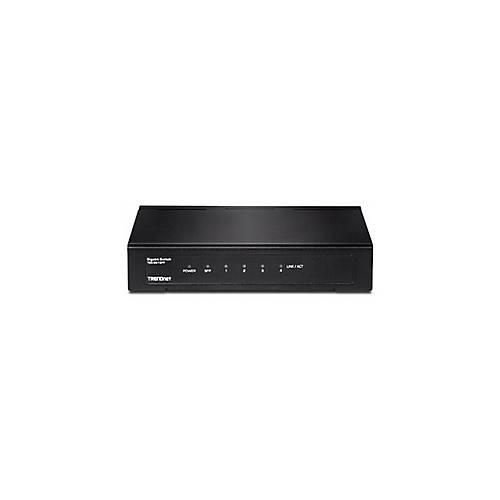 0710931140309 - TRENDnet Switch 4 Port Gbit Unmanaged Lüfterlos QoS Metall TEG-S51SFP
