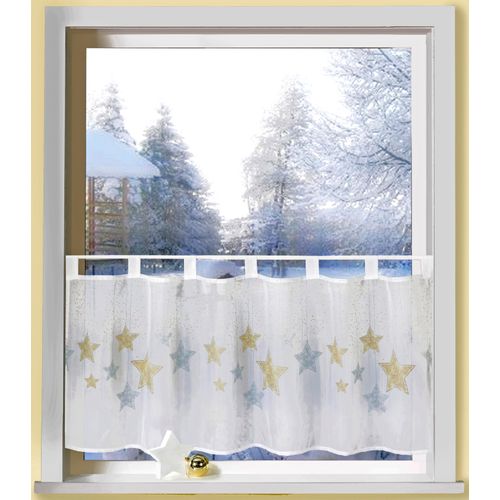 4005385829099 - Scheibengardine WECKBRODT Astrid Gardinen Gr 45 cm Schlaufen 120 cm goldfarben (goldfarben weiß) Gardine Scheibengardine Scheibengardinen transparent 4005385829099 - Scheibengardine WECKBRODT Astrid Gardinen Gr 45 cm Schlaufen 120 cm goldfarben (goldfarben weiß) Gardine Scheibengardine Scheibengardinen transparent