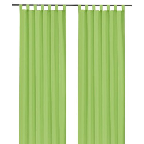 4005385832402 - Vorhang WECKBRODT Vito Gardinen Gr 175 cm Schlaufen 140 cm grün (apfelgrün) Schlaufen Gardine Schlaufenschal Gardine blickdicht Microvelour Unifarben