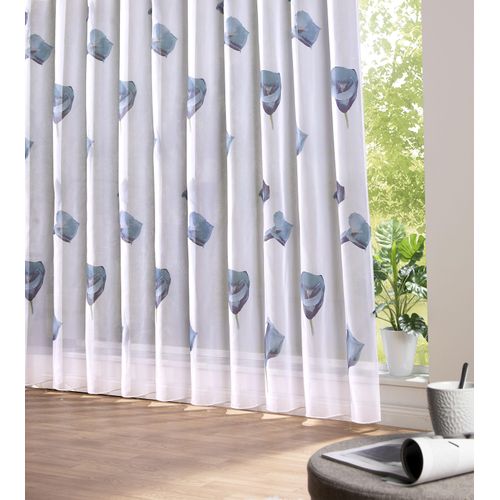 4005385834864 - Gardine WECKBRODT Calla Gr 3 blau (blau weiß) B375cm H175cm Polyester Gardinen Voile bedruckt floral geblümt halbtransparent Bleiband Store 4005385834864 - Gardine WECKBRODT Calla Gr 3 blau (blau weiß) B375cm H175cm Polyester Gardinen Voile bedruckt floral geblümt halbtransparent Bleiband Store