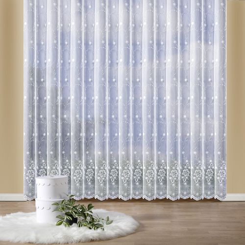 4005385838626 - Gardine WECKBRODT Isabella Gardinen Gr 245 cm Kräuselband 300 cm weiß Kräuselband Stickerei halbtransparent Allover Bordüre Kante Florentiner Optik 4005385838626 - Gardine WECKBRODT Isabella Gardinen Gr 245 cm Kräuselband 300 cm weiß Kräuselband Stickerei halbtransparent Allover Bordüre Kante Florentiner Optik