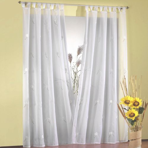 4005385827002 - Weckbrodt Vorhang »Daisy« (1 St) Voile halbtransparent bestickt Floral geblümt Gardine Store