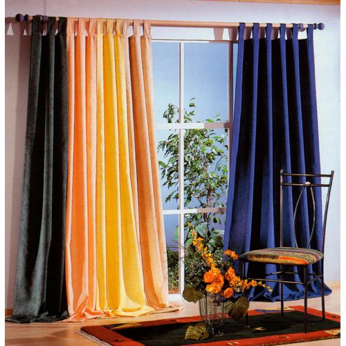 4005385122633 - Vorhang WECKBRODT Dortmund Gardinen Gr 145 cm Schlaufen 125 cm blau (marine) Schlaufen Gardine Schlaufenschal Schlaufen Marmor-Optik blickdicht einfarbig