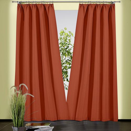 4005385822502 - Vorhang WECKBRODT Sento Gardinen Gr 150 cm Kräuselband 135 cm orange (terra) Kräuselband Gardine Gardine blickdicht Baumwolle matte Struktur unifarben 4005385822502 - Vorhang WECKBRODT Sento Gardinen Gr 150 cm Kräuselband 135 cm orange (terra) Kräuselband Gardine Gardine blickdicht Baumwolle matte Struktur unifarben