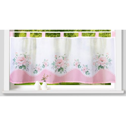 4005385833843 - Scheibengardine WECKBRODT Sarah Gardinen Gr 45 cm Schlaufen 120 cm bunt (multi) Scheibengardinen halbtransparent