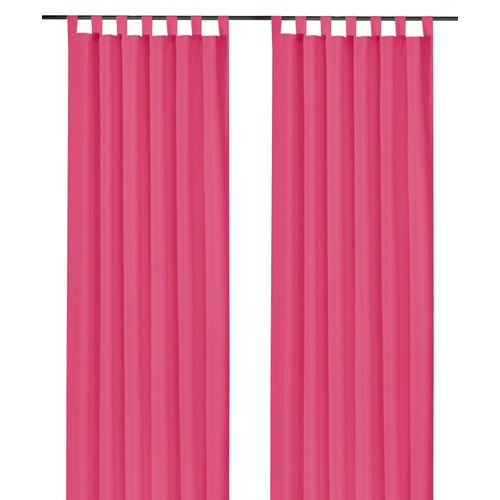 4005385832440 - Vorhang WECKBRODT Vito Gardinen Gr 175 cm Schlaufen 140 cm pink (fuchsia) Schlaufen Gardine Schlaufenschal Gardine blickdicht Microvelour Unifarben