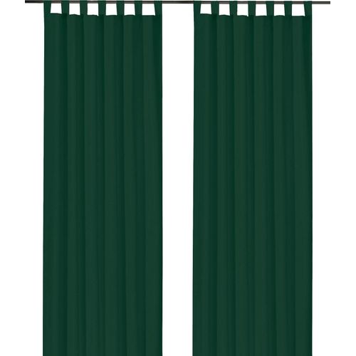 4005385832464 - Vorhang WECKBRODT Vito Gardinen Gr 245 cm Schlaufen 140 cm grün (tannengrün) Schlaufen Gardine Schlaufenschal Gardine blickdicht Microvelour Unifarben