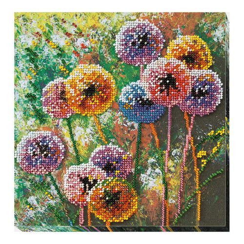 4823095804218 - Perlen-Stickbild Pusteblumen 20 x 20 cm