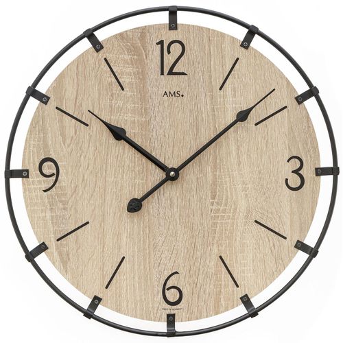 4037445160682 - Wanduhr AMS W9616SO Wanduhren Gr Ø 40cm braun (sonomafarben) Exklusiv Quarzuhr HolzWohnzimmerEsszimmer Schlafzimmer Ø ca 40cm 4037445160682 - Wanduhr AMS W9616SO Wanduhren Gr Ø 40cm braun (sonomafarben) Exklusiv Quarzuhr HolzWohnzimmerEsszimmer Schlafzimmer Ø ca 40cm