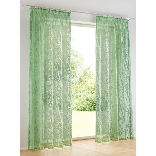 6972314566555 - Gardine HEINE HOME Gr 3 grün 225cm Schlaufenaufhängung Schlaufen 140cm Polyester Viskose Gardinen 6972314566555 - Gardine HEINE HOME Gr 3 grün 225cm Schlaufenaufhängung Schlaufen 140cm Polyester Viskose Gardinen