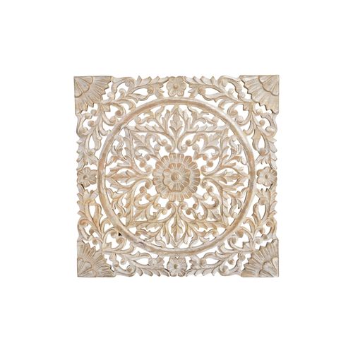 4007698056988 - Wanddekoobjekt »Bild Mandala 3D Weiss« Holzart Mango (Indien)