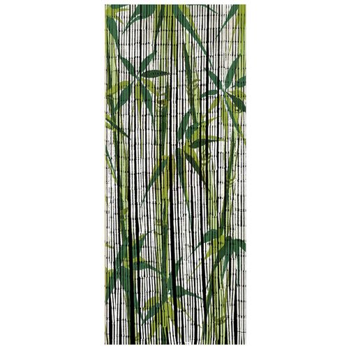 4008838651643 - Türvorhang WENKO Bamboo Gardinen Gr 200 cm Hakenaufhängung 90 cm grün Haken Gardine für Balkon oder Terasse
