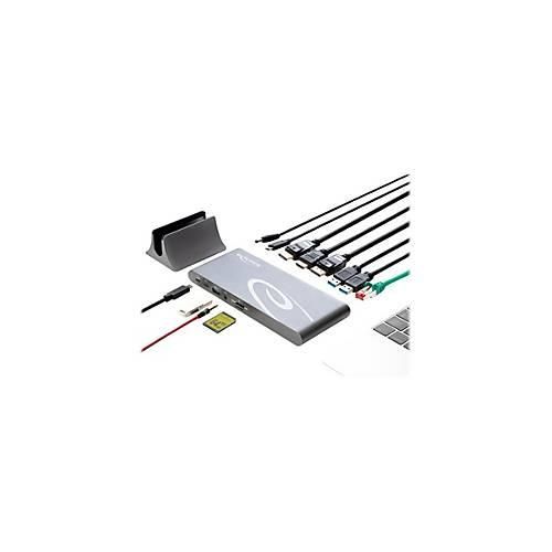 4043619877720 - DeLOCK USB Type-C DP 14 Docking Station Triple 4K Display - Dockingstation - USB-C 32 Gen 1 Thunderbolt 3 - HDMI 2 x DP - GigE (87772) 4043619877720 - DeLOCK USB Type-C DP 14 Docking Station Triple 4K Display - Dockingstation - USB-C 32 Gen 1 Thunderbolt 3 - HDMI 2 x DP - GigE (87772)